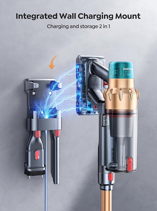 Cordless Vacuum Cleaner 55KPA 650W 70Mins Stick Vacuum Cleaners for Home with Motorized Bed Brush Flexible Hose LED Touchscreen Auto Mode Self-Standing &amp Wall Mount for Pet Hair Carpet Floor