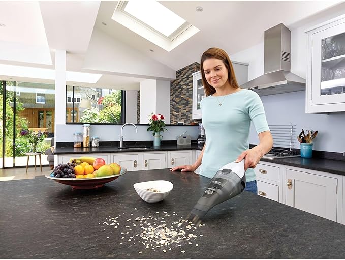BLACK+DECKER dustbuster Cordless Handheld Vacuum Portable Car Vacuum Cordless Rechargeable Wall Mount Strong Suction QuickClean (HNVC215B10)
