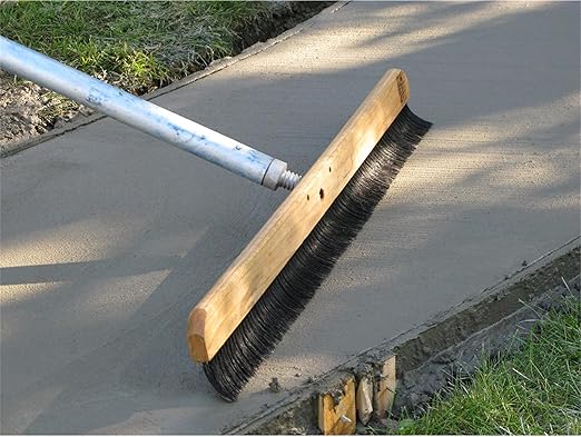 MARSHALLTOWN 36 Inch Wood Backed Concrete Broom Horsehair Bristles Made in The USA 6598