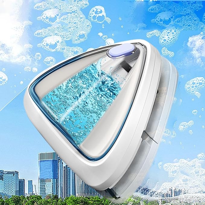 Magnetic Glass Cleaner - Double-Sided Wiper Window Cleaning Tool Glass Cleaner Stable Magnetic Adsorption Device | Outside Window Clean Home School Ideal for Work Area Hotel Cleaning
