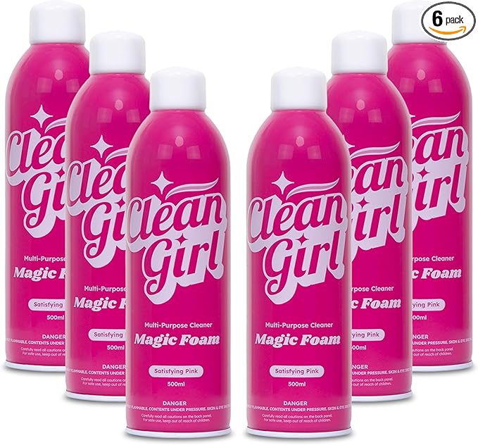 Magic Foam - Satisfying Pink Foaming All-Purpose Cleaner - 500ml Each (Pack of 6)