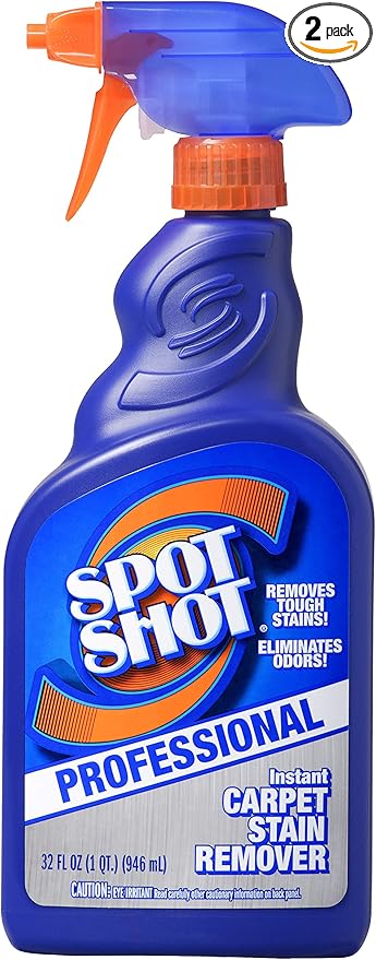 Spot Shot Professional Instant Carpet Stain Remover with Trigger Spray 32 OZ (2-Pack)