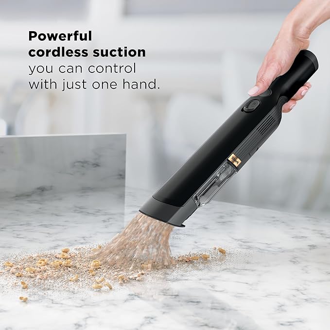 Shark WANDVAC Cordless Hand Vac Lightweight Versatile and Portable at 1.4 lbs. Powerful Suction for Pet Hair Charging Dock One-Touch Empty for Car &amp Home Duster Crevice Tool Black WV201BK