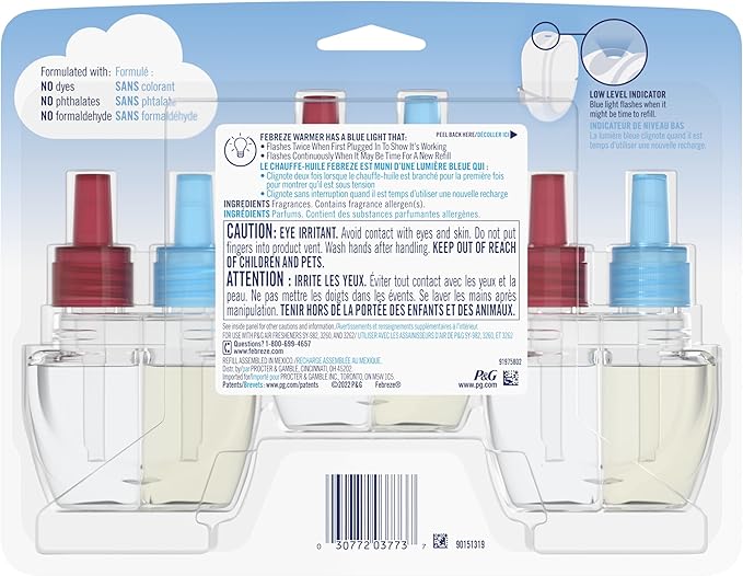 Febreze Plug with Fade Defy Technology Air Freshener - New Limited Edition - (1Packs of the 3 refills) each refill 0.87 fl oz Refill (3) of 0.87 fl oz Refills (Berry &amp Bramble)