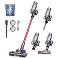 Cordless Vacuum Cleaner 600W/50Kpa65Mins Stick VacuumSelf-Standing Upright Vacuum Cleaner with Wall Mount Charging Touch ScreenVacuums for Hardwood Floor Carpet Pet Hair