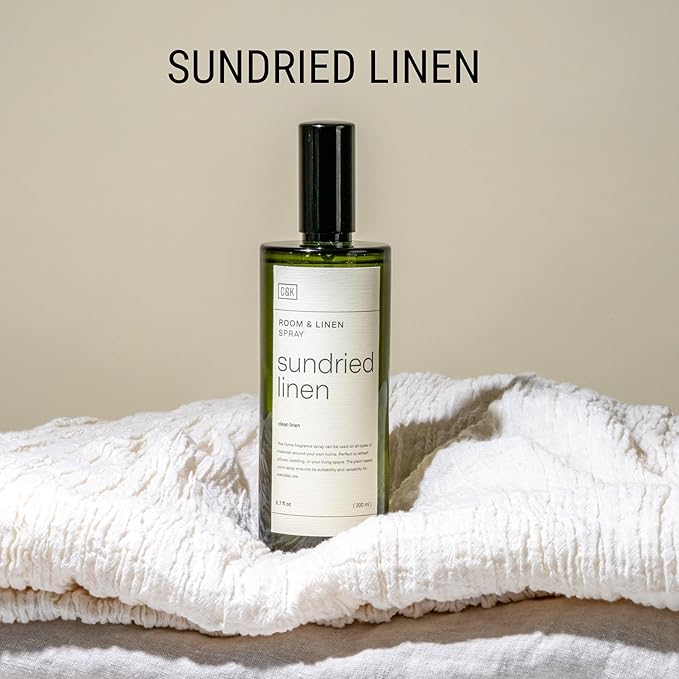 Craft &amp Kin Sundried Linen Room Spray for Bedding 6.76 oz Pillow Spray Long-Lasting Room Freshener Soothing Aroma Mist for Home &amp Washroom