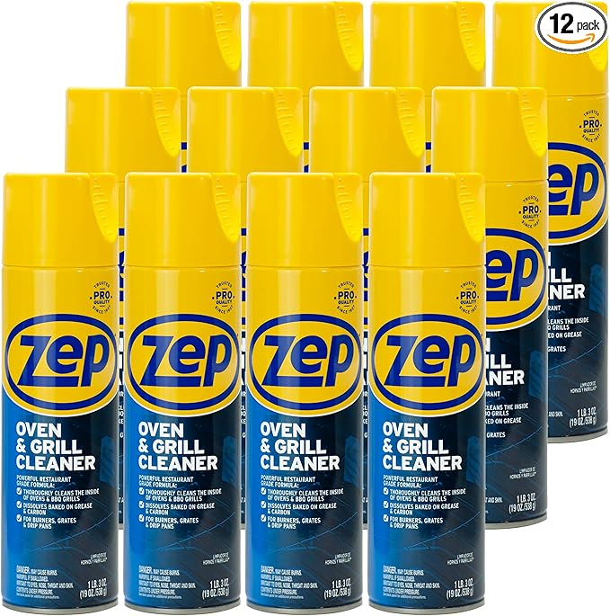 Zep Heavy-Duty Foaming Oven and Grill Cleaner - 19 oz.- ZUOVGR19 (Case of 12)-Powerful restaurant grade formula