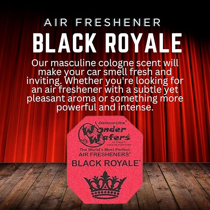 Wonder Wafers 75 count Air Fresheners Individually Wrapped Black Royale Fragrance