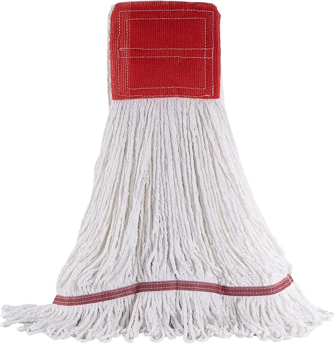 Matthew Cleaning Microfiber String Mop Heavy Duty Commercial Wet Mop Head ReplacementExcellent AbsorbencyPremium LaunderabilityReusable for HomeCommercial and Industrial Use(White12Pack)