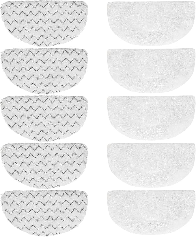 10 Pack Replacement Steam Mop Pads for Bissell Powerfresh Steam Mop 1940 1440 1544 1806 2075 Series Model 19402 19404 19408 19409 1940a 1940f 1940q 1940t 1940w B0006 B0017 Washable Cleaning Pads