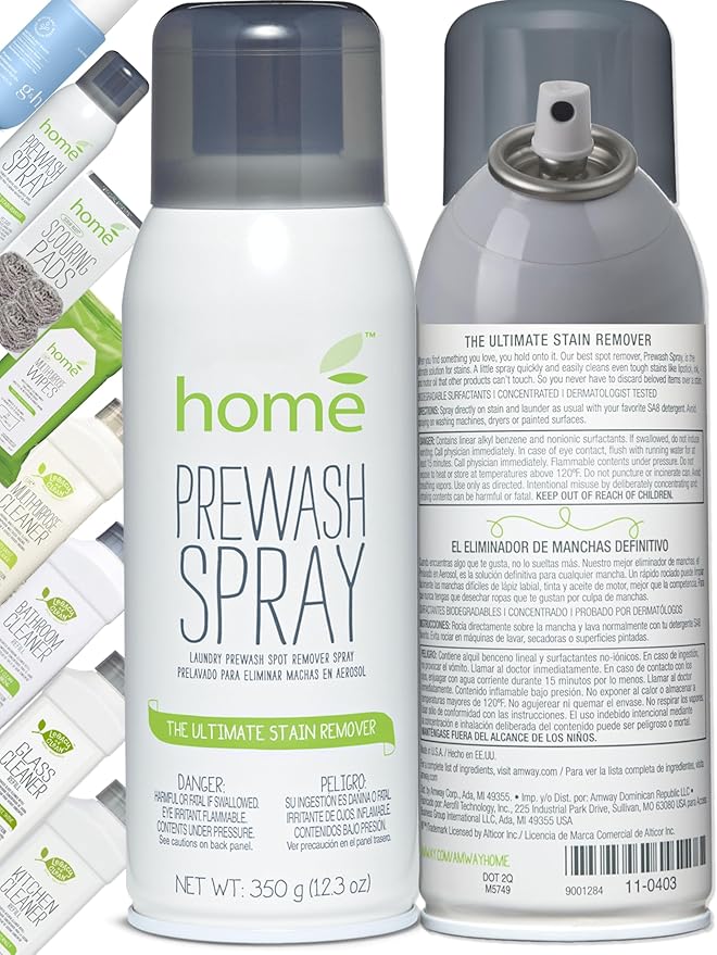 Laundry Prewash Spray Aerosol 24.6 OzPowerful Ultimate Tough Stain Remover for Favorite Color-Fast Fabric &amp White Shirts/Clothes w/o Scrub/SoakGet Rid of Grease/Ink/More w. Right Amount Controll