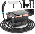 Steam Cleaner 2500W Pressurized Heavy Duty Handheld Steamer with 1.32QT Tank &amp 10 Attachments – for Kitchen Bathroom Car Floors Tile Furniture Couch Windows (Black/Gold)