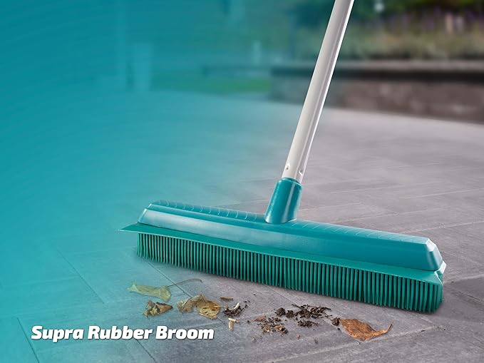 Leifheit Supra Rubber Broom with Telescopic Handle