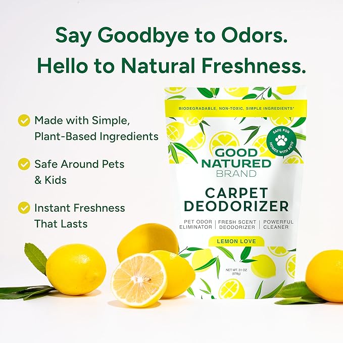Good Natured Brand | Carpet Deodorizer 31 oz Lemon Love &amp All-Purpose Cleaner Concentrate 8 oz Lemon Love