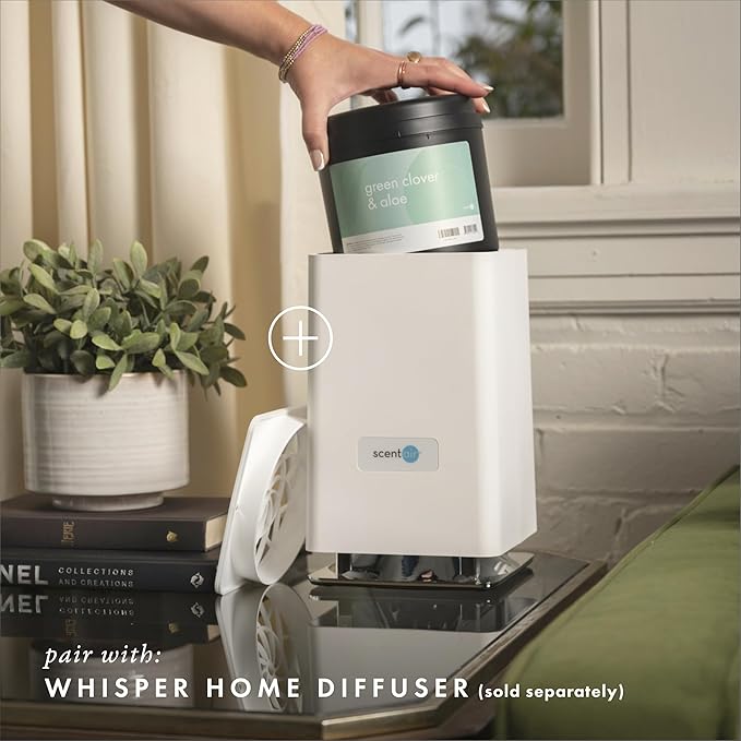 ScentAir Whisper Home Monthly Plug-in Refill Fragrance Cartridge for Home and Office Green Clover &amp Aloe
