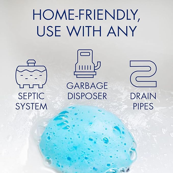 Glisten Garbage Disposer Cleaner Odor Eliminator with Foaming Action Removes Build-up and Deep Cleans Lemon Scent 4.9 Oz(Pack of 6)