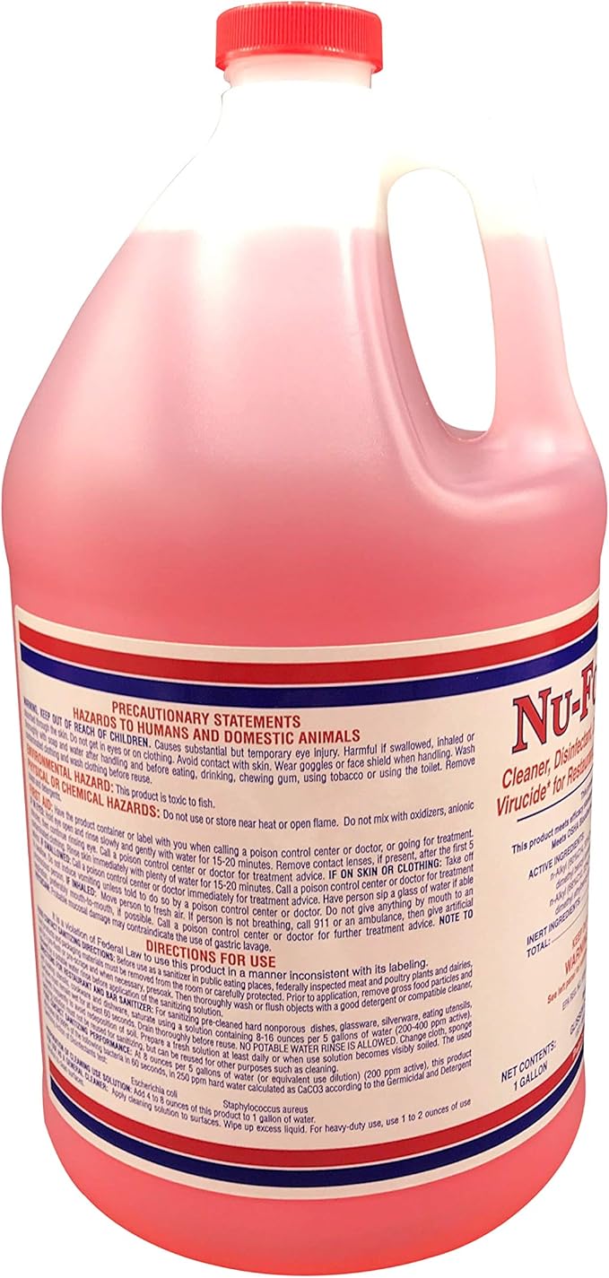 300048 Nu-Foamicide EPA Registered 1-Gal All Purpose Cleaner Concentrate Industrial Commercial Grade (Packaging may vary)