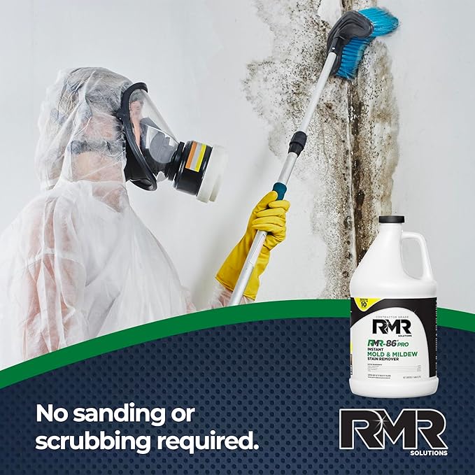 RMR-86 Pro Contractor Grade Mold Stain &amp Mildew Stain Remover and RMR Botanical Disinfectant Cleaner Mold Remover Bundle