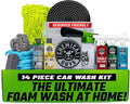 Chemical Guys Car Wash Kit 14-Pc Arsenal Builder - with Foam Blaster Wash Bucket Towels Applicators and 16 oz Soaps Waxes and Cleaners - Complete Car Detailing Gift Set Works with Garden Hose