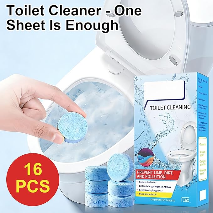 2PCS Toilet Bowl Cleaner Tablets 2026 New Drop-In Cleaner for Freshness Powerful Cleaning (32 Pack)