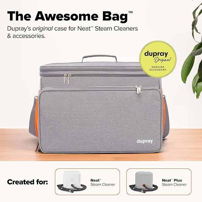 Dupray Neat Plus Steam Cleaner and Awesome Bag 18 Accessories Fast Heat-Up Chemical-Free Cleaning Multipurpose Steamer *Kills 99.9% of Bacteria &amp Viruses