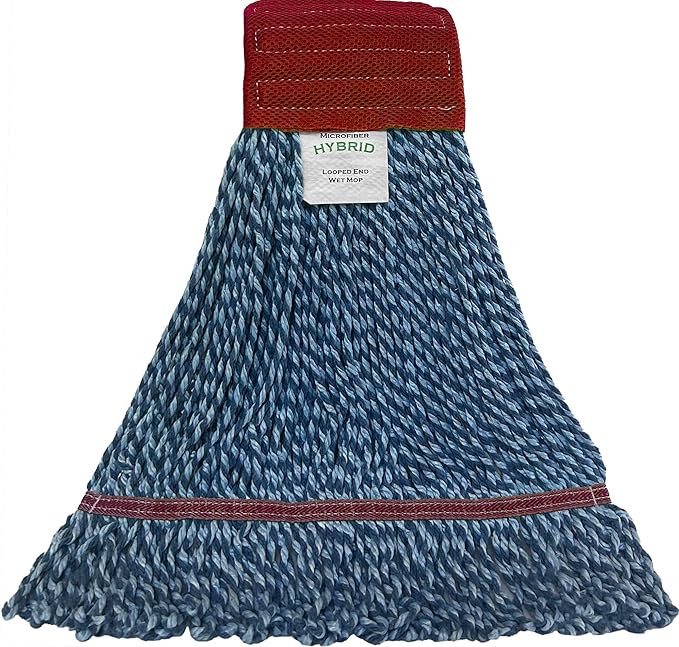 Hybrid Microfiber String Wet Mop - Large with Scrubbing Mesh Headband - 3 Pack