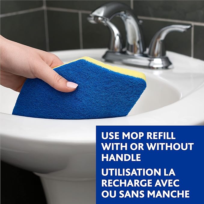 Vileda Bath Magic Bathroom and Tub Mop | Multisurface Cleaning Mop | Safe to Use on Tile Glass Ceramic Bathtub Shower Surfaces