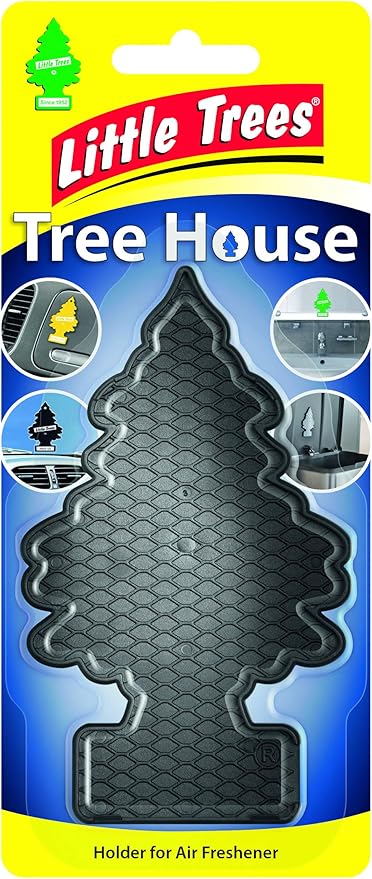 Little Trees Tree House Tree-Shaped Air Freshener Holder Black Single Item