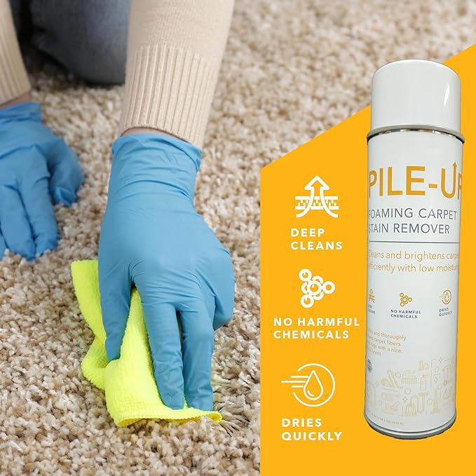 Pile-Up Foaming Carpet Stain Remover Foaming Aerosol 18 oz Net (3 3 Pack)