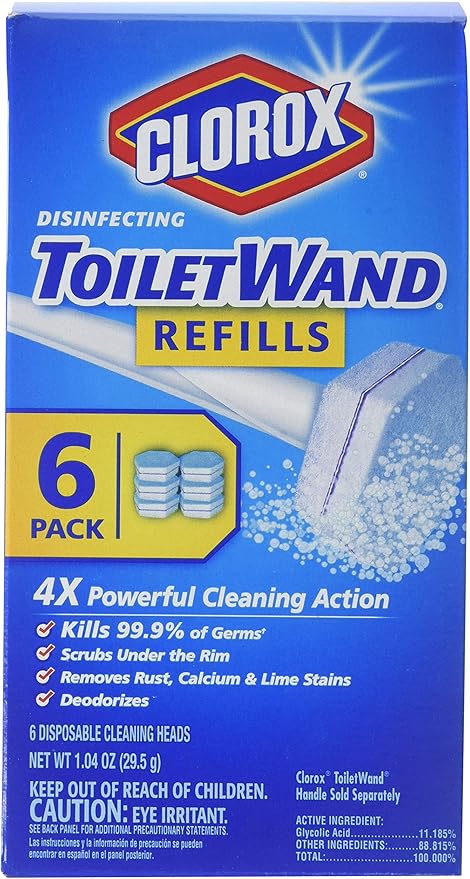 Clorox Disinfecting Toilet Wand Refill Heads 6 ea (Pack of 8)