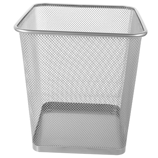 Practical Wire Mesh Trash Can Sturdy Metal Wastebasket for Home Office Kitchen and Bathroom Breathable Design Small Easy to Clean Versatile Garbage Holder