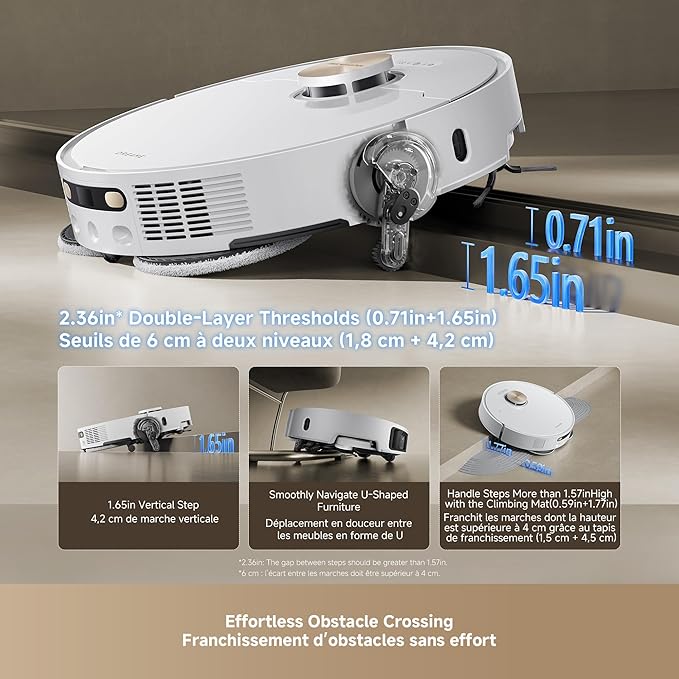 DREAME L50 Ultra Robot Vacuum and Mop White 19500Pa Suction with Auto-Empty and Mop Self-Cleaning Precise Obstacle Avoidance HyperStream Detangling DuoBrush