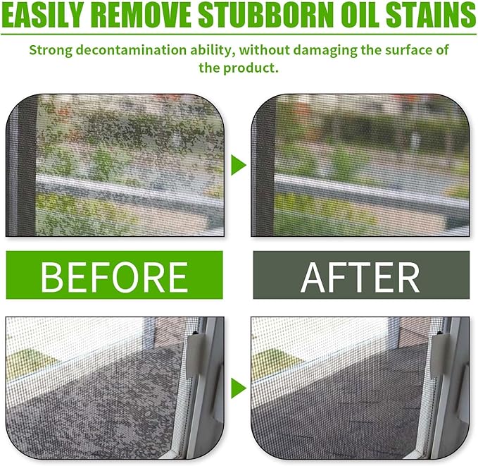 Powerful Window Screen Cleaning Foam Spray - Quick-Dissolve Dust Remove Grease &amp Odors Leaves Windows Sparkling(3PCS)