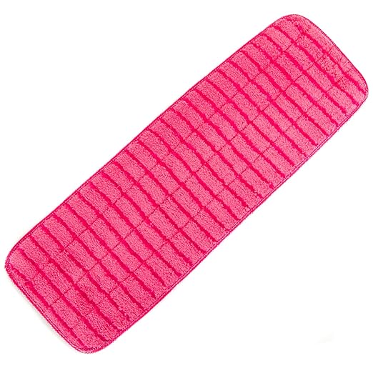 Zwipes Professional Premium Microfiber Smooth Wet Scrubbing Replacement Mop Pads 18 inch 3-Pack Red