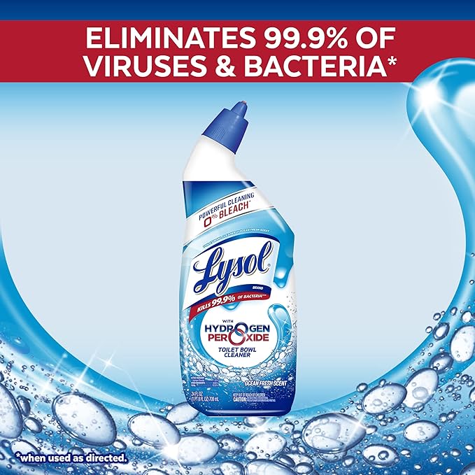Lysol Bleach Free Hydrogen Peroxide Toilet Bowl Cleaner Fresh 24 oz (Pack of 6)