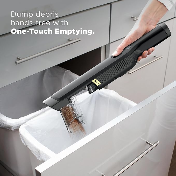Shark WANDVAC Cordless Hand Vac Lightweight Versatile and Portable at 1.4 lbs. Powerful Suction for Pet Hair Charging Dock One-Touch Empty for Car &amp Home Duster Crevice Tool Black WV201BK