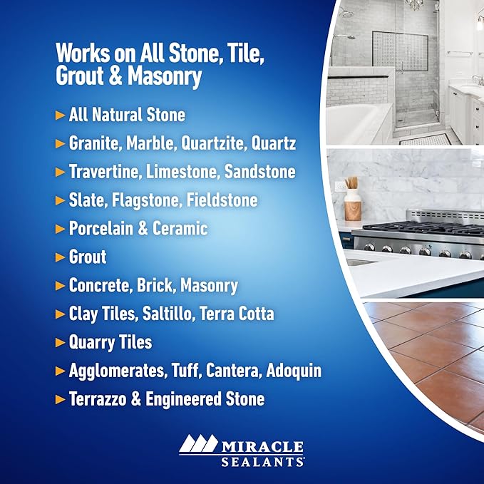 Miracle Sealants 511 Porous Plus Premium Countertop Stone and Tile Sealer Pint