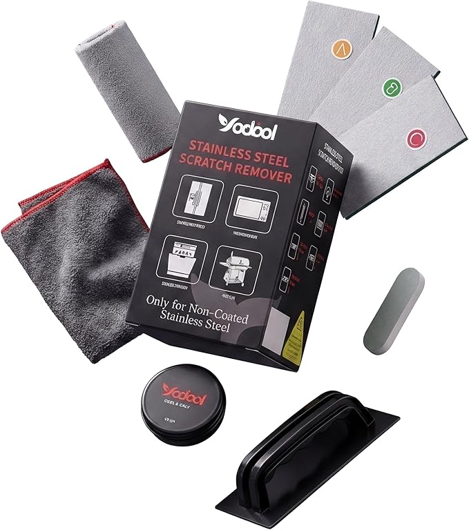 Stainless Steel Dishwasher Scratch Remover Kit for Non-Coated Stainless Steel Surfaces Removes Scratches Scuffs Abrasions Restores Brushed Finish DIY Repair Solution