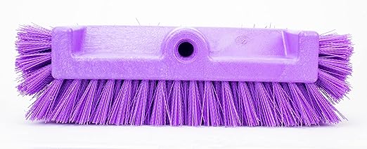 SPARTA Multi-Level Tile Scrub Brush 12 Wide Brush Head Heavy-Duty Tile Cleaning Brush with End Bristles for Commercial Tiles Tubs and Floor Plastic 12 Inches Purple