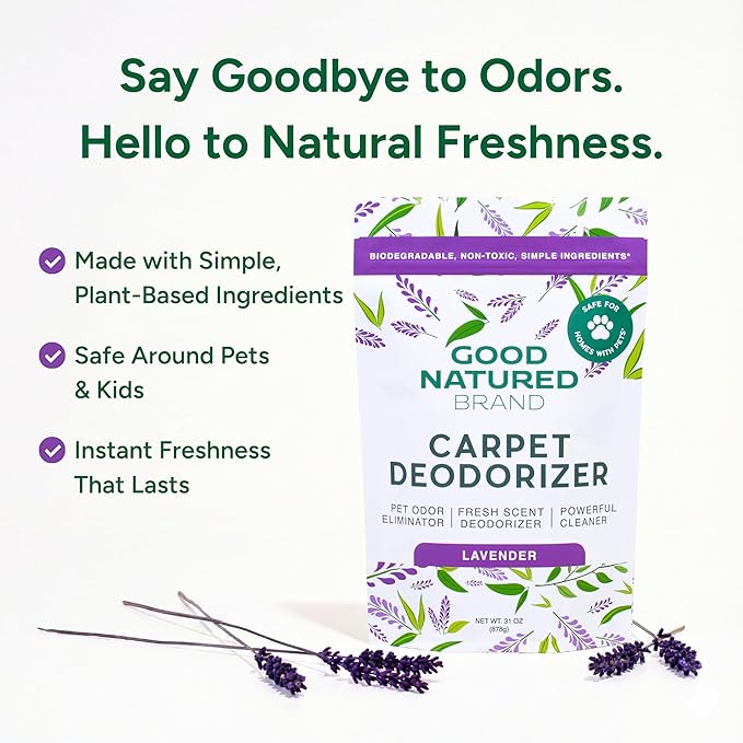 Good Natured Brand | Carpet Deodorizer 31 oz Lavender &amp All-Purpose Cleaner Concentrate 8 oz Lavender
