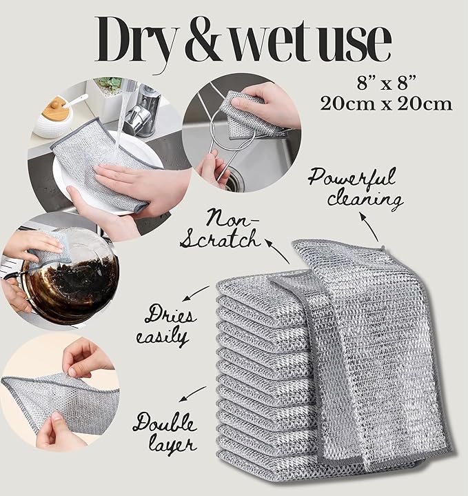 2 Comet Powder Cleanser with Bleach 21oz each + 11 Cleaning Tools. 1 Scrub Sponge 1 Non-Scratch Wire Dishcloths 8 Crevice Cleaning Brush &amp Scraper Home &amp Kitchen.13 Cleaning Supplies. Scrat