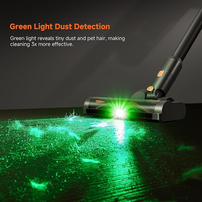 uwant V500 Cordless Vacuum Cleaner with Auto Empty&ampAuto Dust Scrap System 7-Layer HEPA Filtration Anti-Tangle Brush Stick Vacuum for Pet Hair Hard Floors CarpetGrey