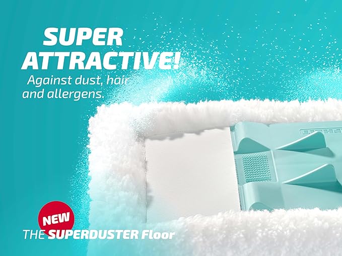 Leifheit SUPERDUSTER Floor Duster Dry dusting Floor Duster Replacement Wiper Cover for All Hard Floors 100% Microfibre Washable