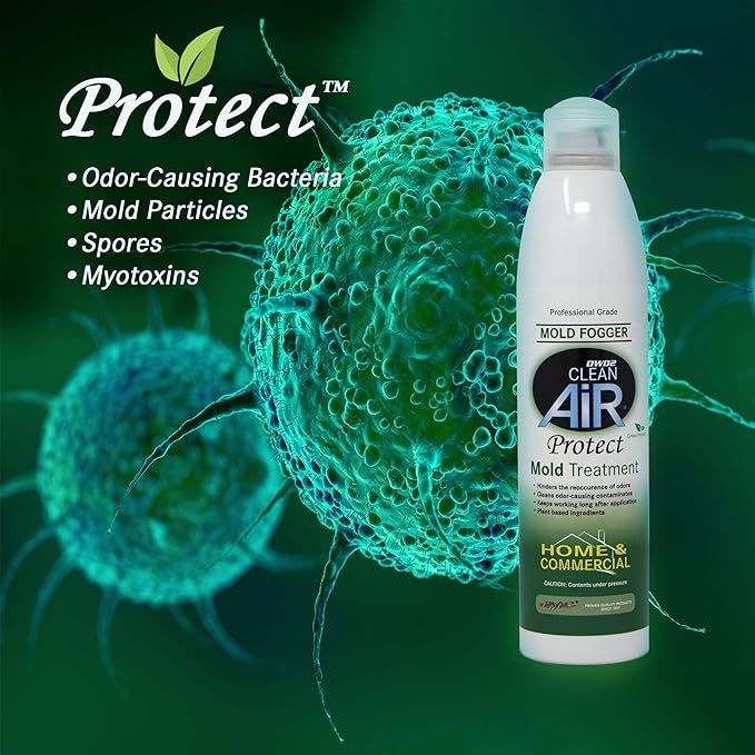 Protect™ Home &amp Commercial Mold-Treatment Plant-Based Mold-Odor Remover Fogger Treatment - eco-friendly solution for a safer and healthier living and working space (8 oz.)