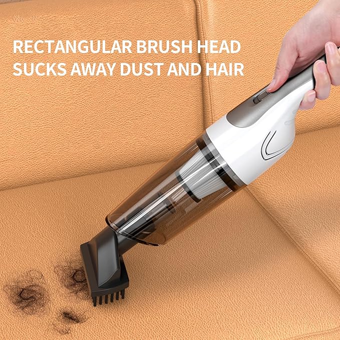 Cordless Stick Vacuum 7500Pa Powerful Suctiona - 360° Rotating Vacuum Cleaners for Home with Crevice Tool Type-C Rechargeable Lightweight Vacuum Cleaner for Home Hardwood Floors(Gray)