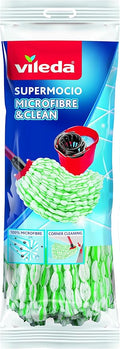 Vileda Microfibre Eco Mop Refill 100% Microfiber Great Cleaning and Absorbency Green and White