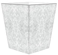 Antique Silver Damask Wastepaper Basket