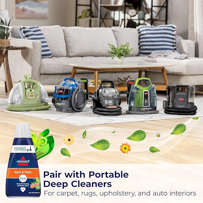 Bissell® Spot &amp Stain with Febreze + Gain Original Scent Formula for Little Green DevicesPortable Carpet Cleaners (3968)(Pack of 2)