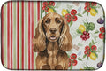 Caroline's Treasures Liver English Cocker Spaniel Vegetables Dish Drying Mat Absorbent Dish Drying Mat Pad for Kitchen Counter Dish Drainer Mat for Countertop 14 x 21 Multicolor