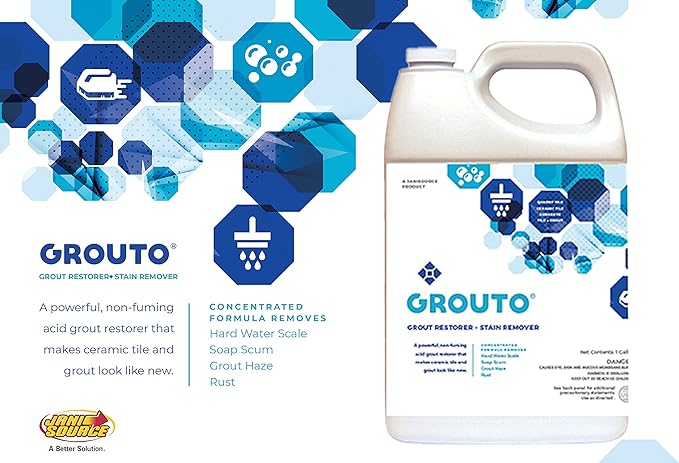Grouto Grout Restorer &amp Stain Remover Concentrate Gallon (Each)…